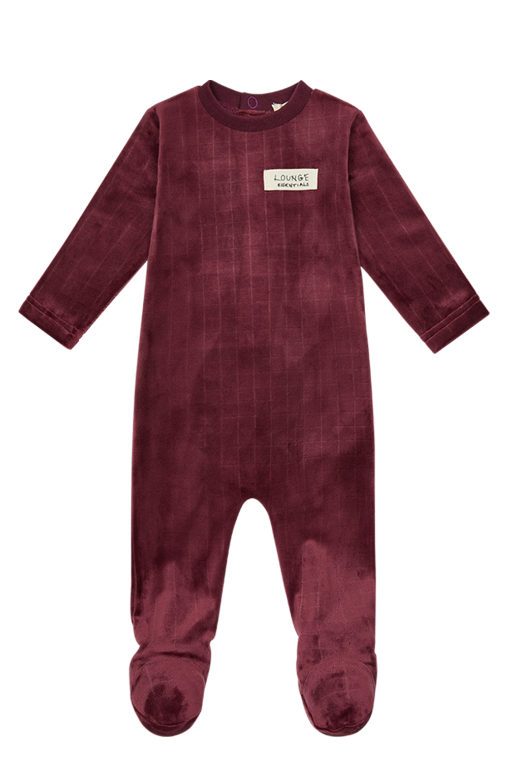 Grid Lounge Footie - Berry by Crew Kids NY