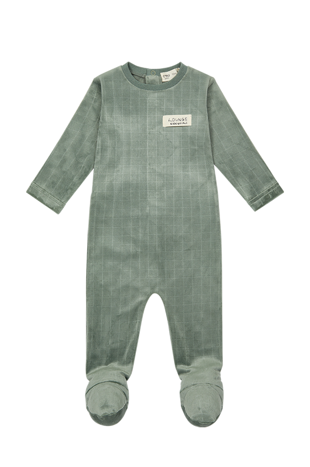 Grid Lounge Footie - Moss by Crew Kids NY