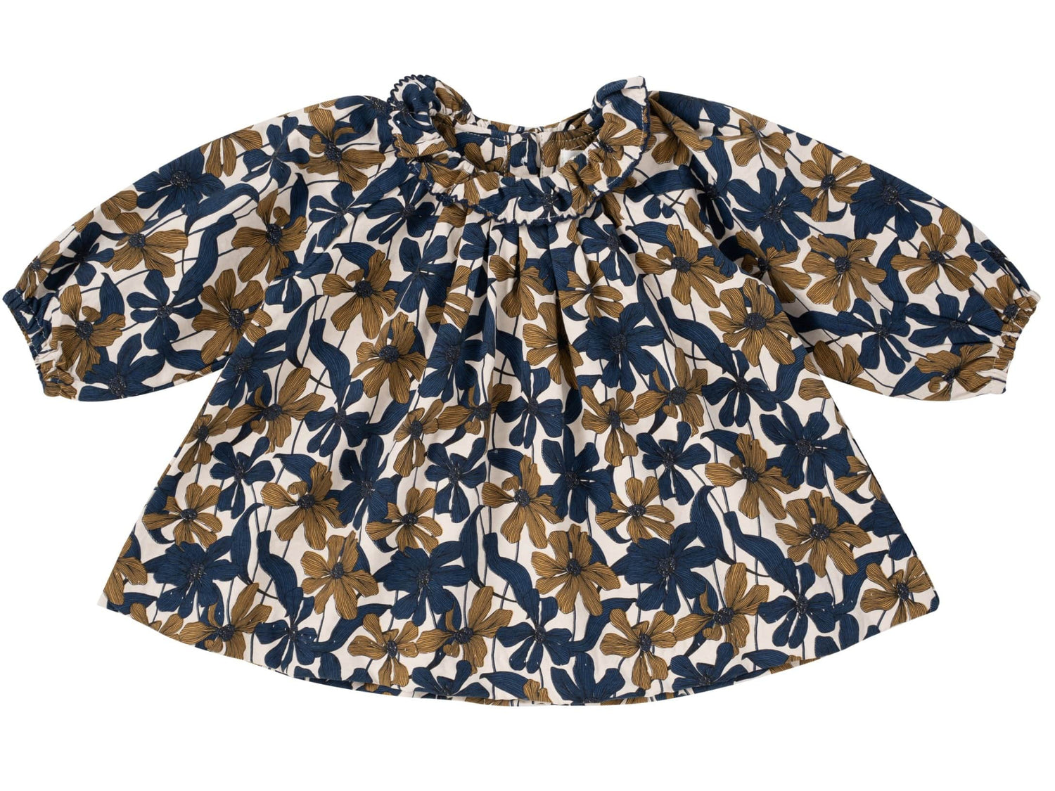 Nola Floral Blouse - Mustard