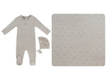 KB Logo Footie, Hat and Blanket Set - Stone by KIPP™ Collection