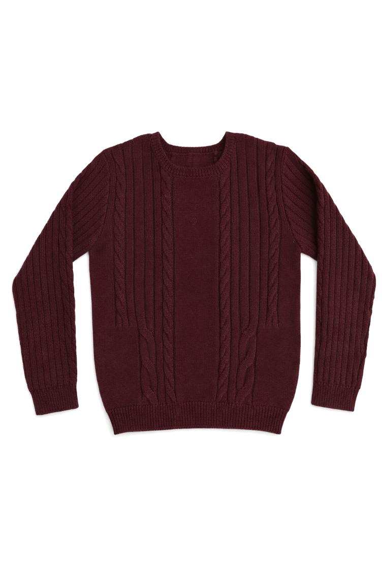 Sean Cable Knit Sweater - Cranberry by Shop Cottier (view 1 of 6)