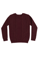 Sean Cable Knit Sweater - Cranberry by Shop Cottier (view 1 of 6)