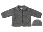 Petite Petal Sherpa Jacket & Hat - Grey by KIPP™ Collection