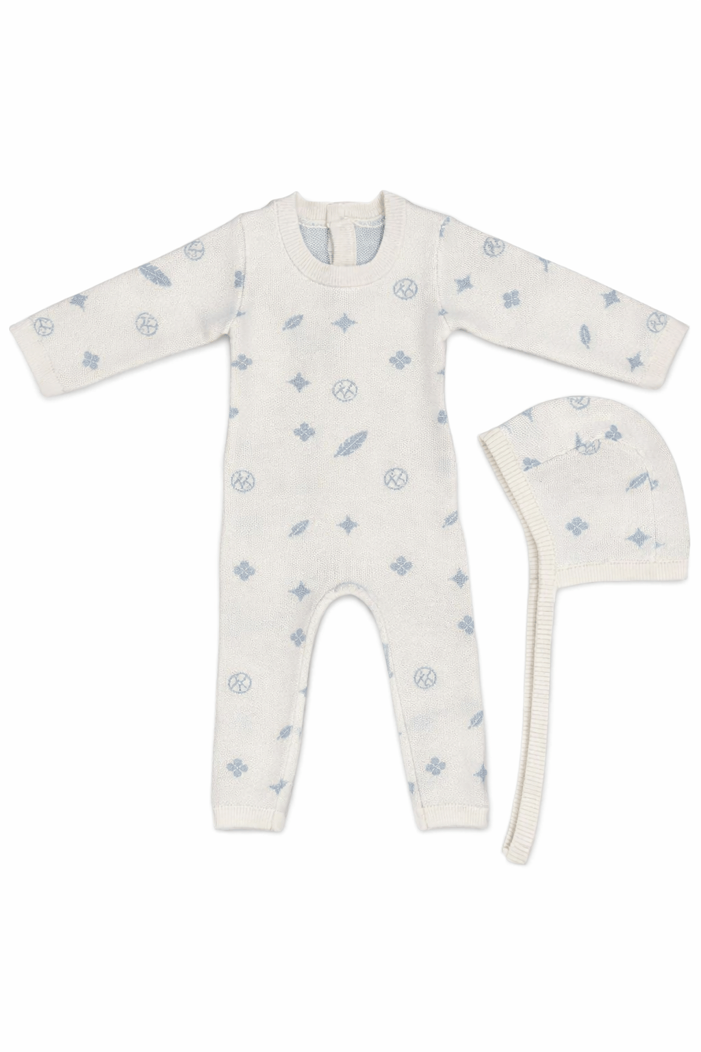 KB Logo Knit Romper & Hat Set by KIPP™ Collection