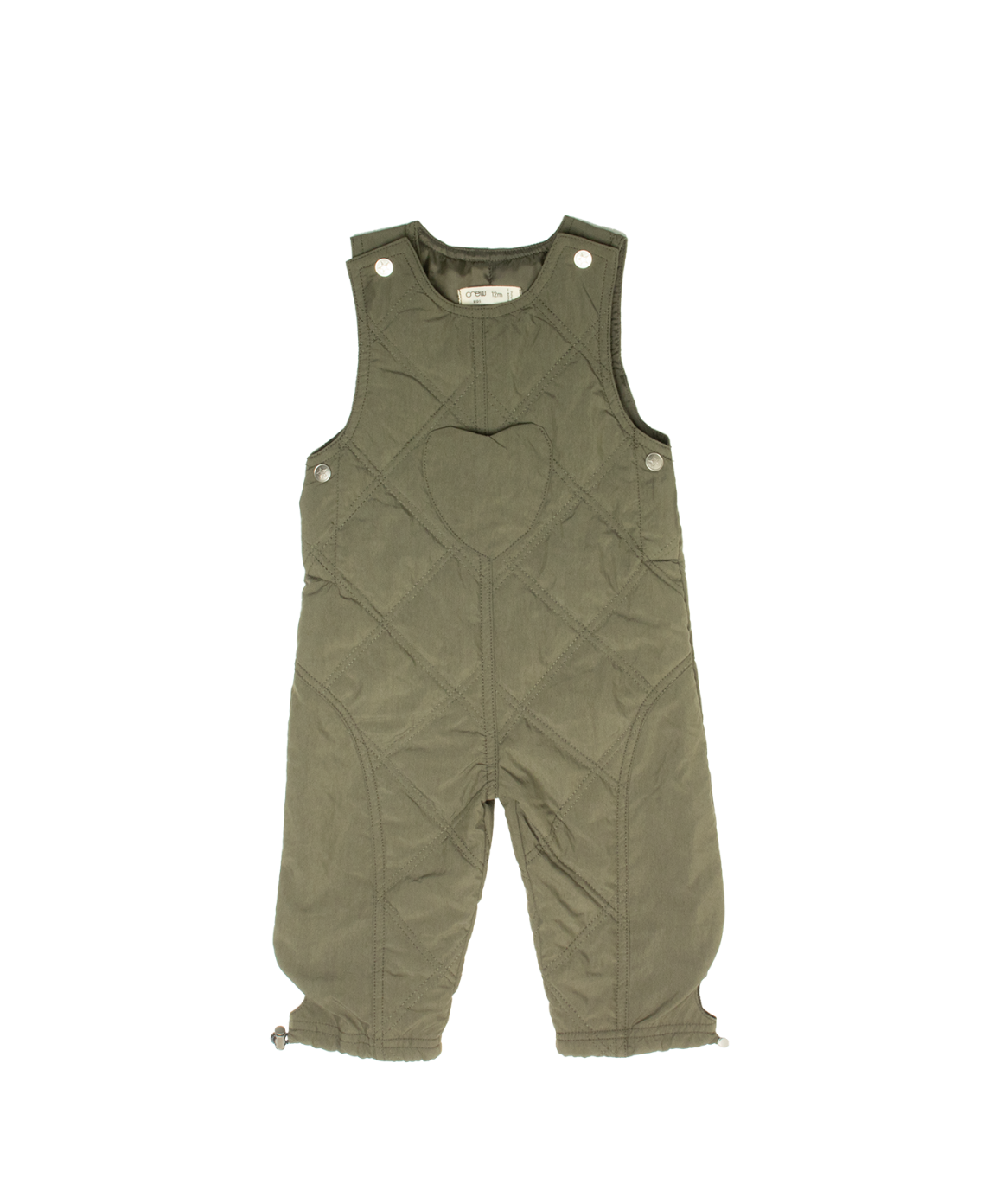 Lyla Quilted Overalls - Green by Crew Kids NY