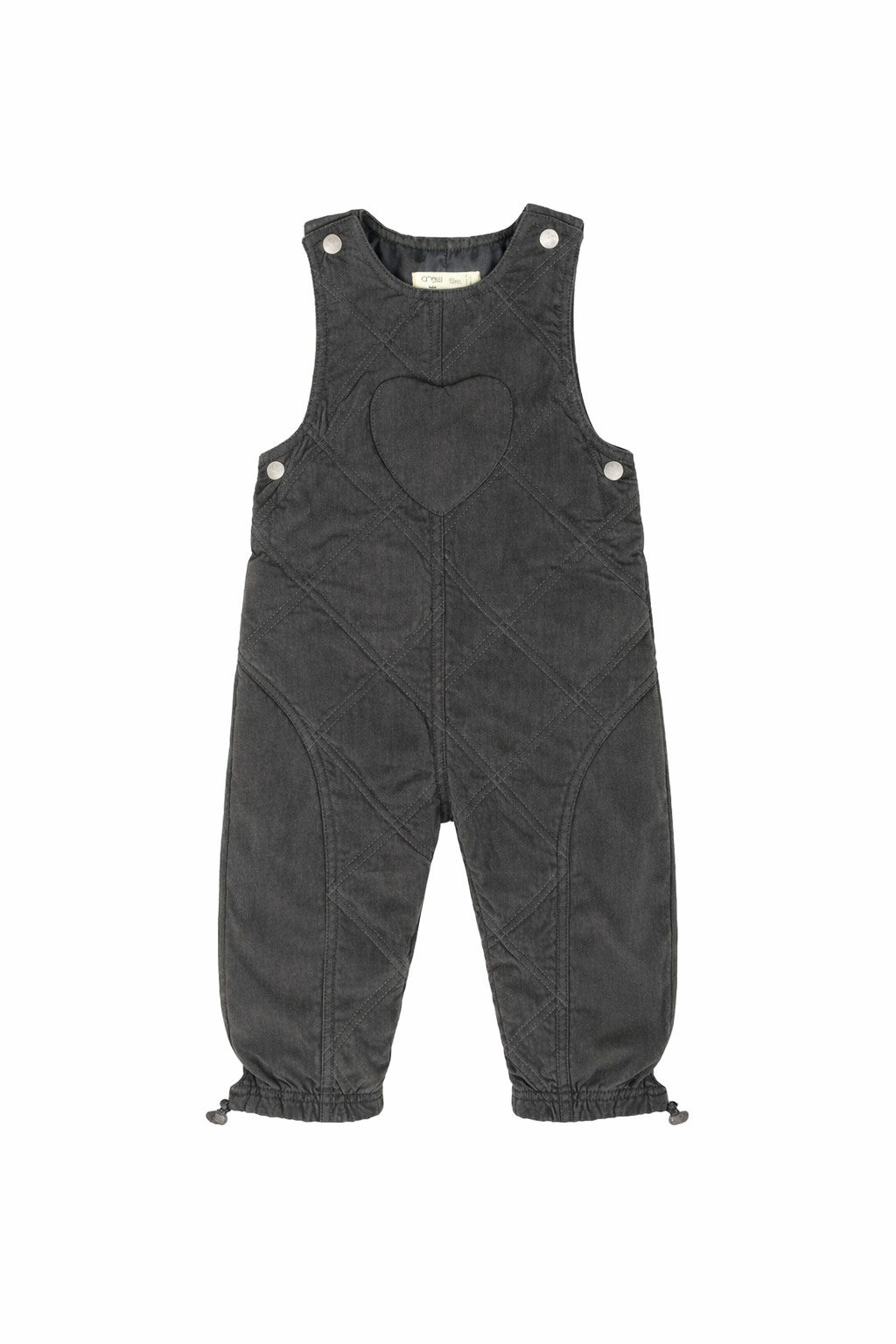 Lyla Quilted Overalls - Black by Crew Kids NY