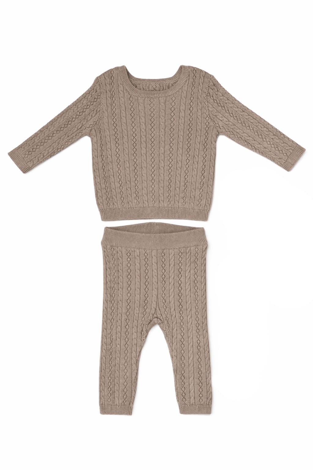 KB Pointelle Knit Set - Taupe by KIPP™ Collection