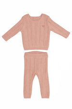 KB Pointelle Knit Set - Peach by KIPP™ Collection