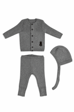 Bunny Knit Set with Hat - Grey by KIPP™ Collection