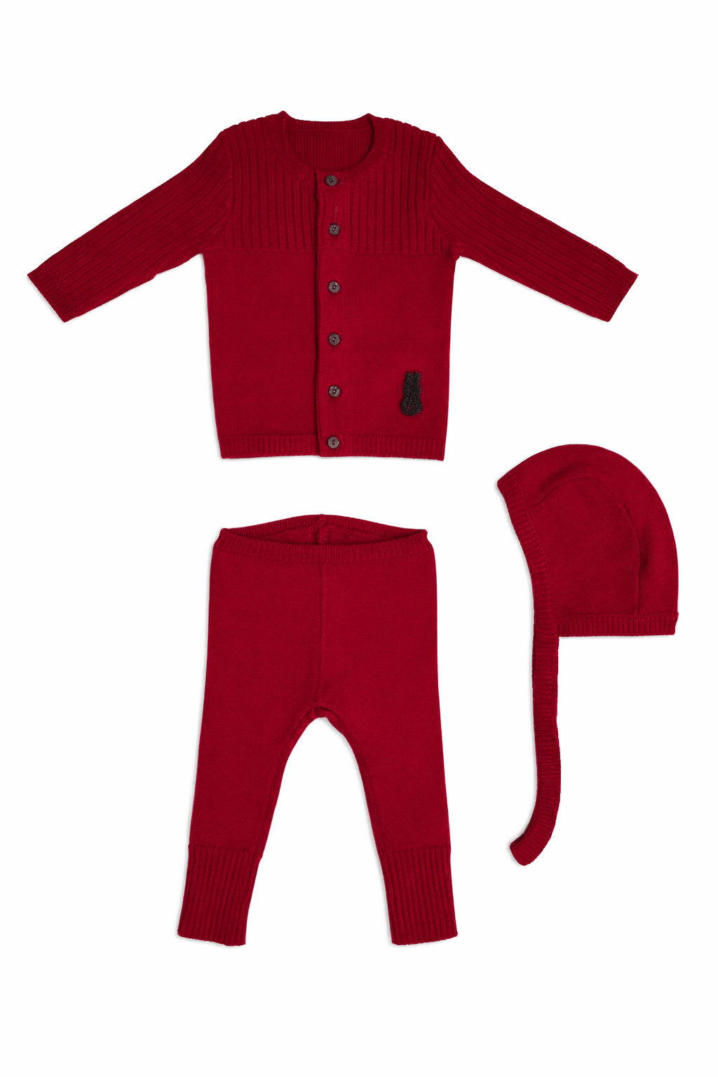 Bunny Knit Set with Hat - Red by KIPP™ Collection