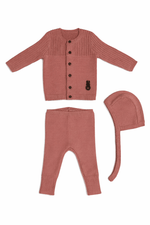 Bunny Knit Set with Hat - Rose by KIPP™ Collection