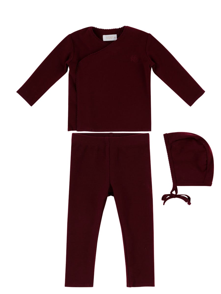 Felt Wrap Set with Hat - Maroon by KIPP™ Collection