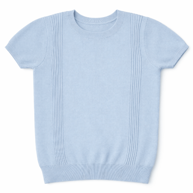 Todd Knit Sweater - Light Blue - Blue, Sleeve, Textile, Wool, Active Shirt | Everetts Place