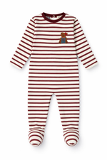 Teddy Lounge Footie - Maroon by Crew Kids NY