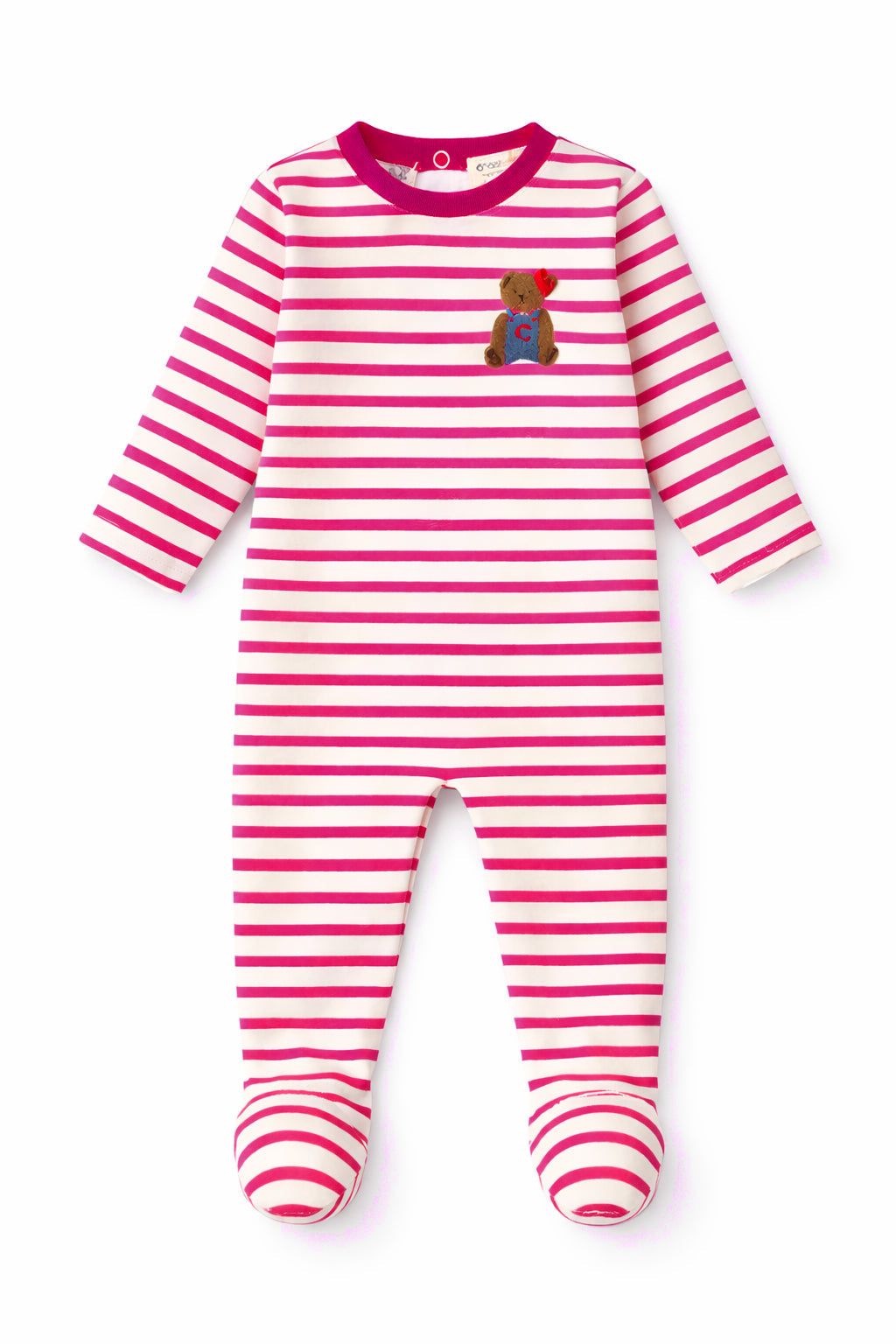 Teddy Lounge Footie - Pink by Crew Kids NY