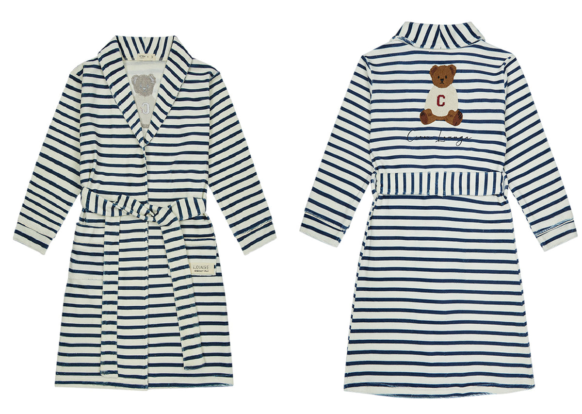 Teddy Lounge Robe - Navy by Crew Kids NY
