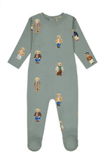 Teddy Pattern Lounge Footie - Jade by Crew Kids NY