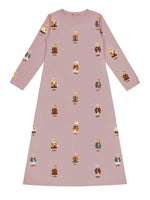 Teddy Pattern Lounge Nightgown - Dusk by Crew Kids NY