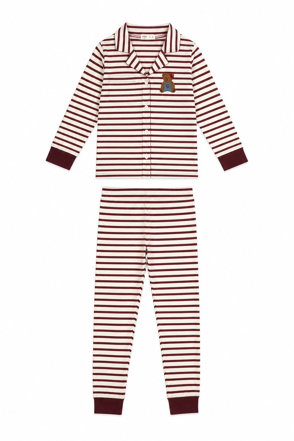 Teddy Grandpa Set - Maroon by Crew Kids NY