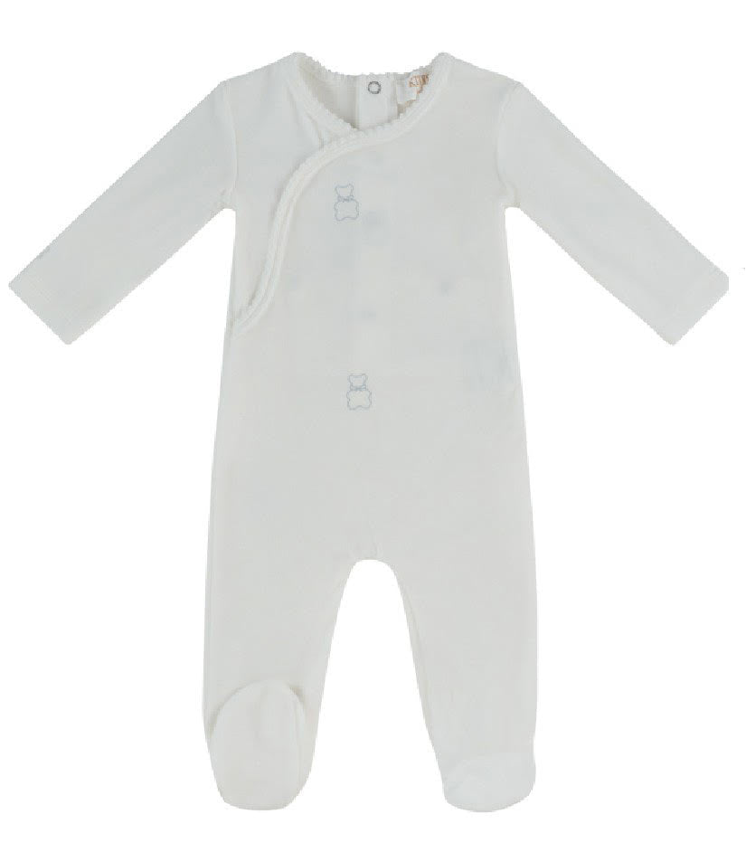 Petit Ours Pattern Footie - Blue by KIPP™ Collection