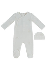 Petit Ours Pattern Footie + Hat - Stone by KIPP™ Collection