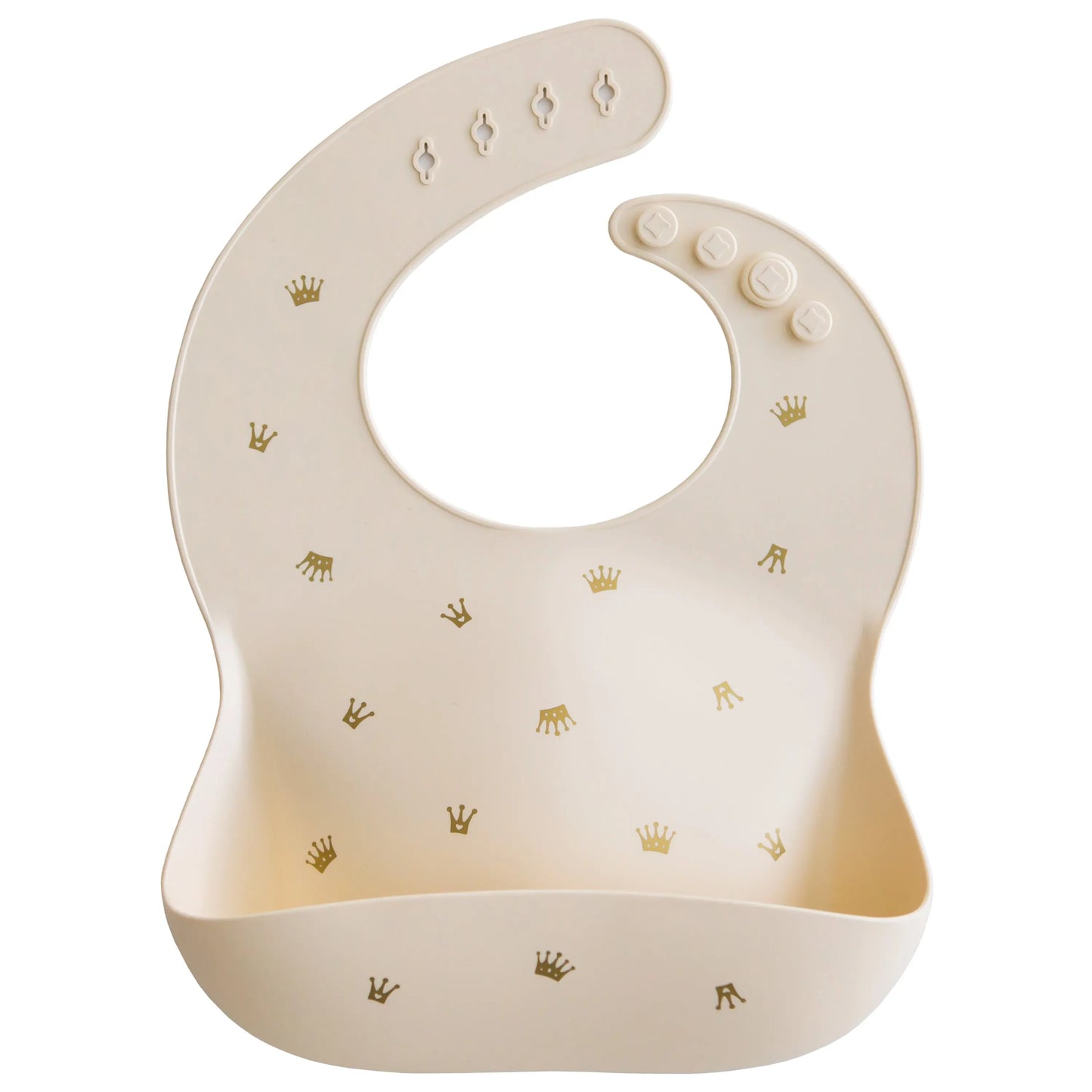 Silicone Baby Bib with Adjustable Neck Strap and Front Pocket for Easy Cleaning Mushie Everetts Place: Online Boutique 13.99