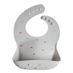 Mushie Silicone Baby Bib with Adjustable Neck Strap and Front Pocket for Easy Cleaning - Baby & Toddler > Nursing & Feeding > Bibs Silicone Bib