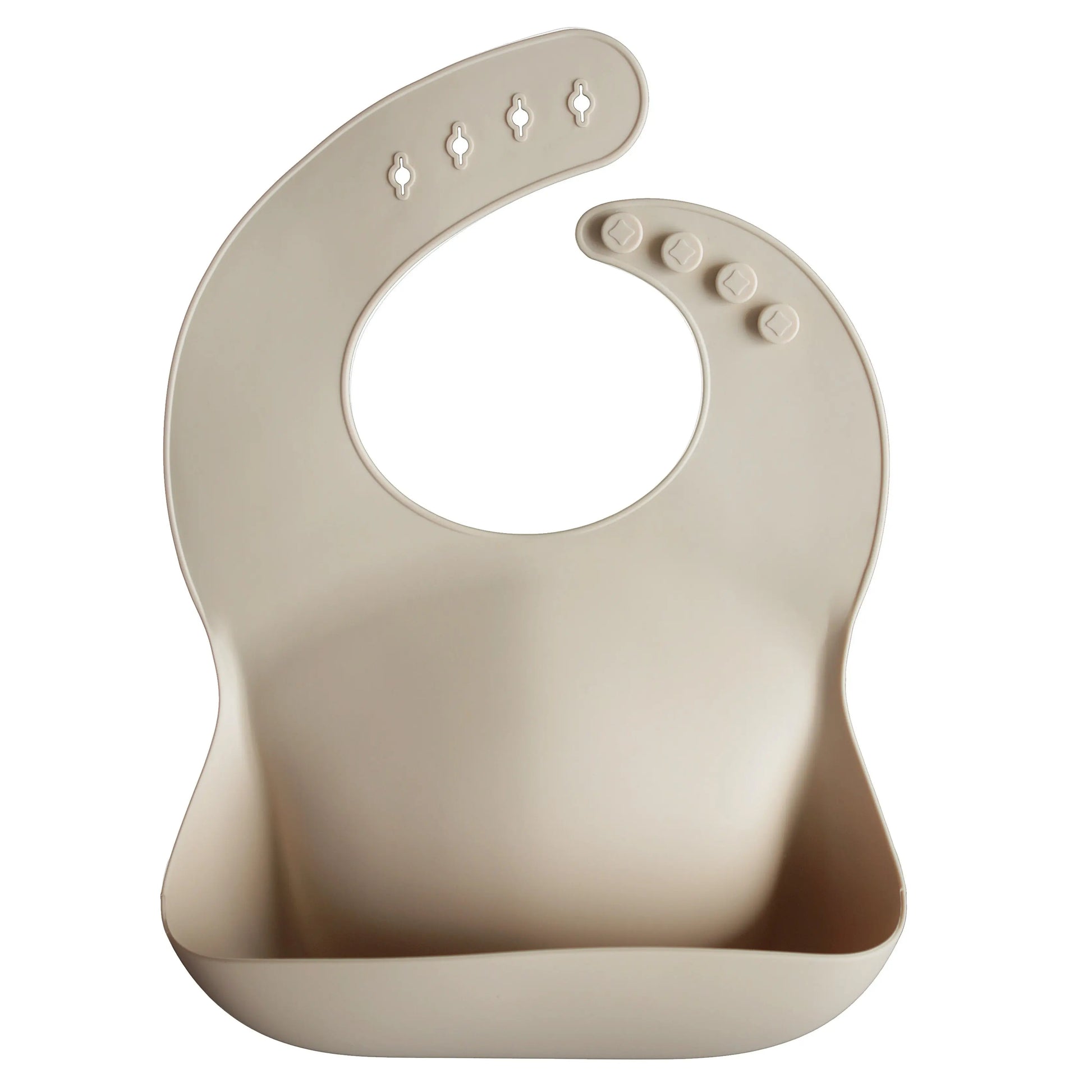 Silicone Baby Bib with Adjustable Neck Strap and Front Pocket for Easy Cleaning Mushie Everetts Place: Online Boutique