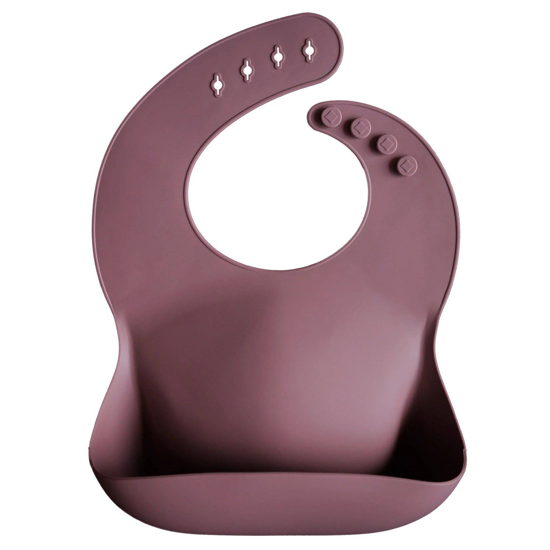 Mushie Silicone Baby Bib with Adjustable Neck Strap and Front Pocket for Easy Cleaning - Baby & Toddler > Nursing & Feeding > Bibs Silicone Bib