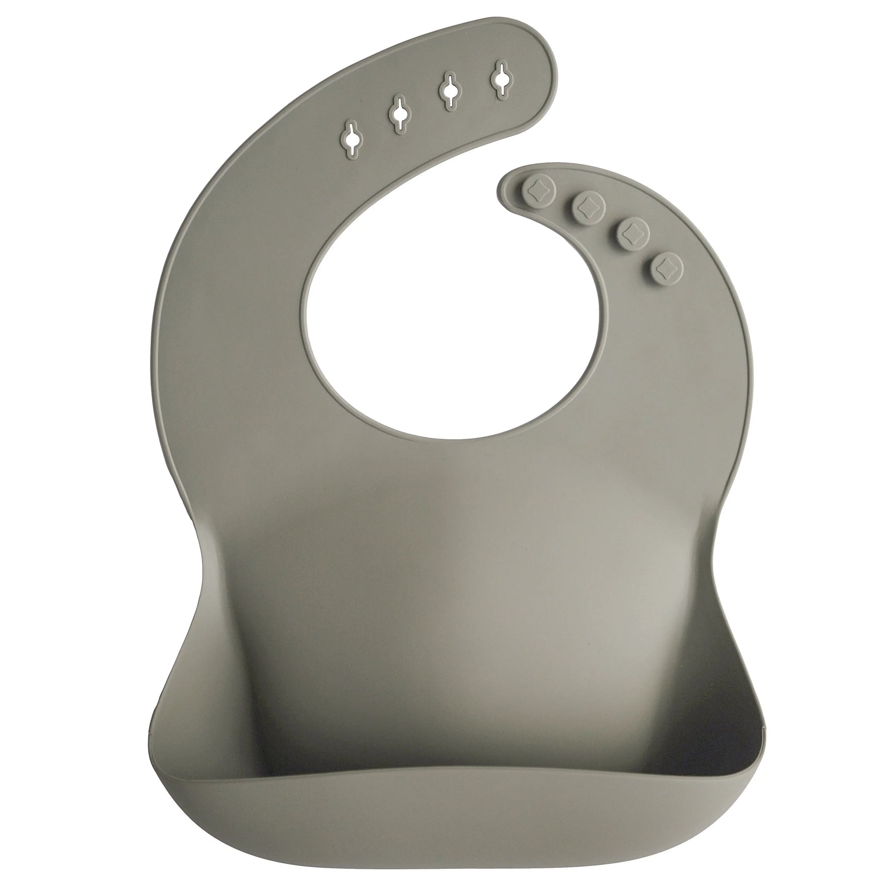 Mushie Silicone Baby Bib with Adjustable Neck Strap and Front Pocket for Easy Cleaning - Baby & Toddler > Nursing & Feeding > Bibs Silicone Bib