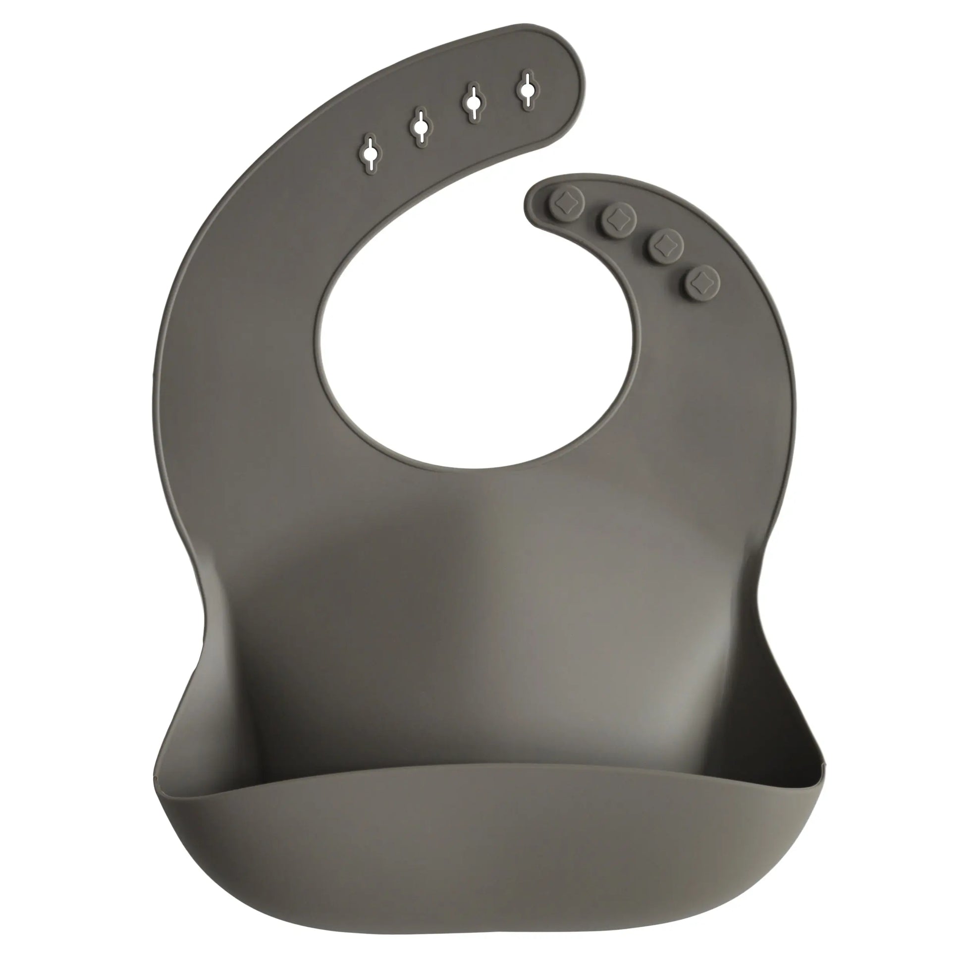 Silicone Baby Bib with Adjustable Neck Strap and Front Pocket for Easy Cleaning Mushie Everetts Place: Online Boutique