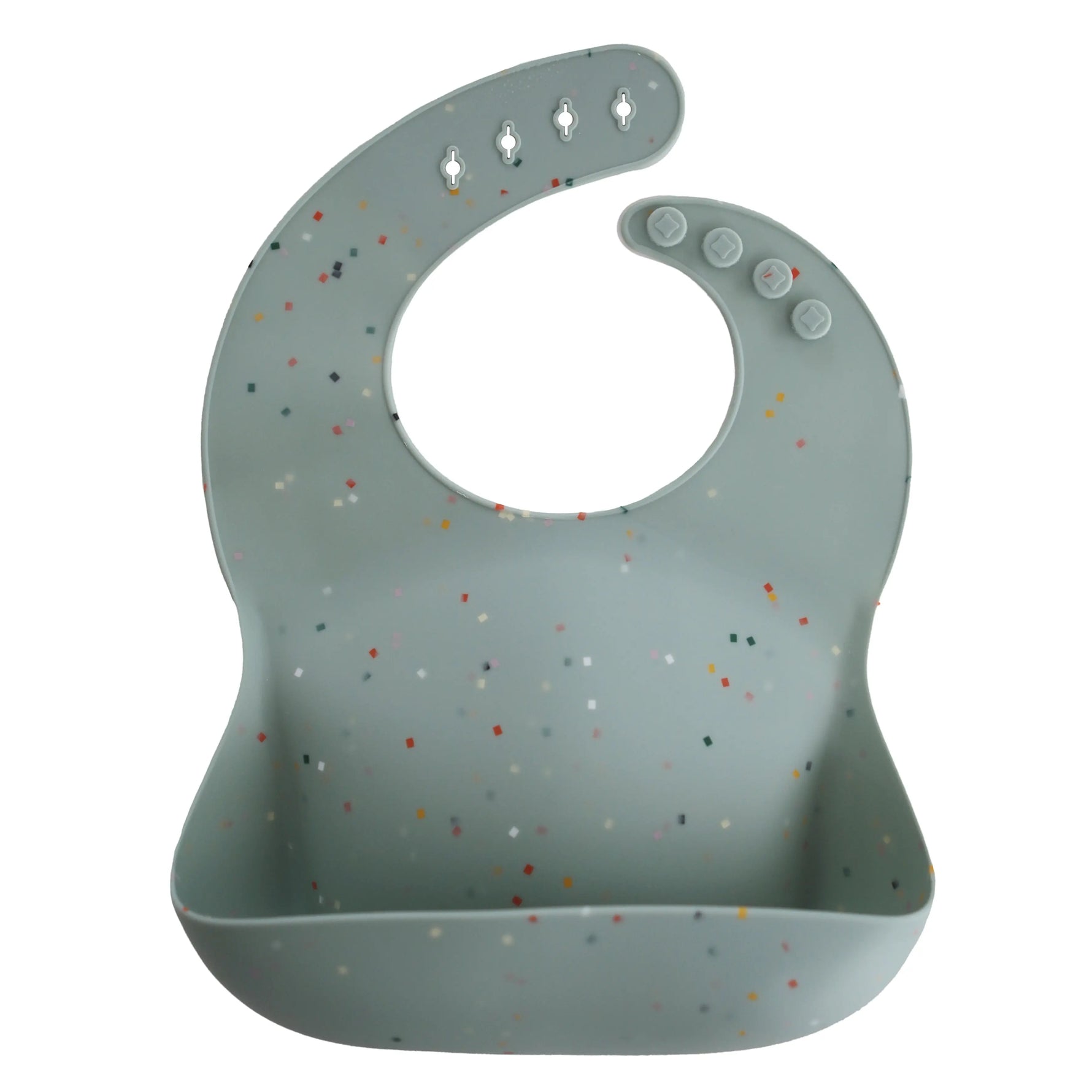 Mushie Silicone Baby Bib with Adjustable Neck Strap and Front Pocket for Easy Cleaning - Baby & Toddler > Nursing & Feeding > Bibs Silicone Bib