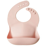 Mushie Silicone Baby Bib with Adjustable Neck Strap and Front Pocket for Easy Cleaning - Baby & Toddler > Nursing & Feeding > Bibs Silicone Bib