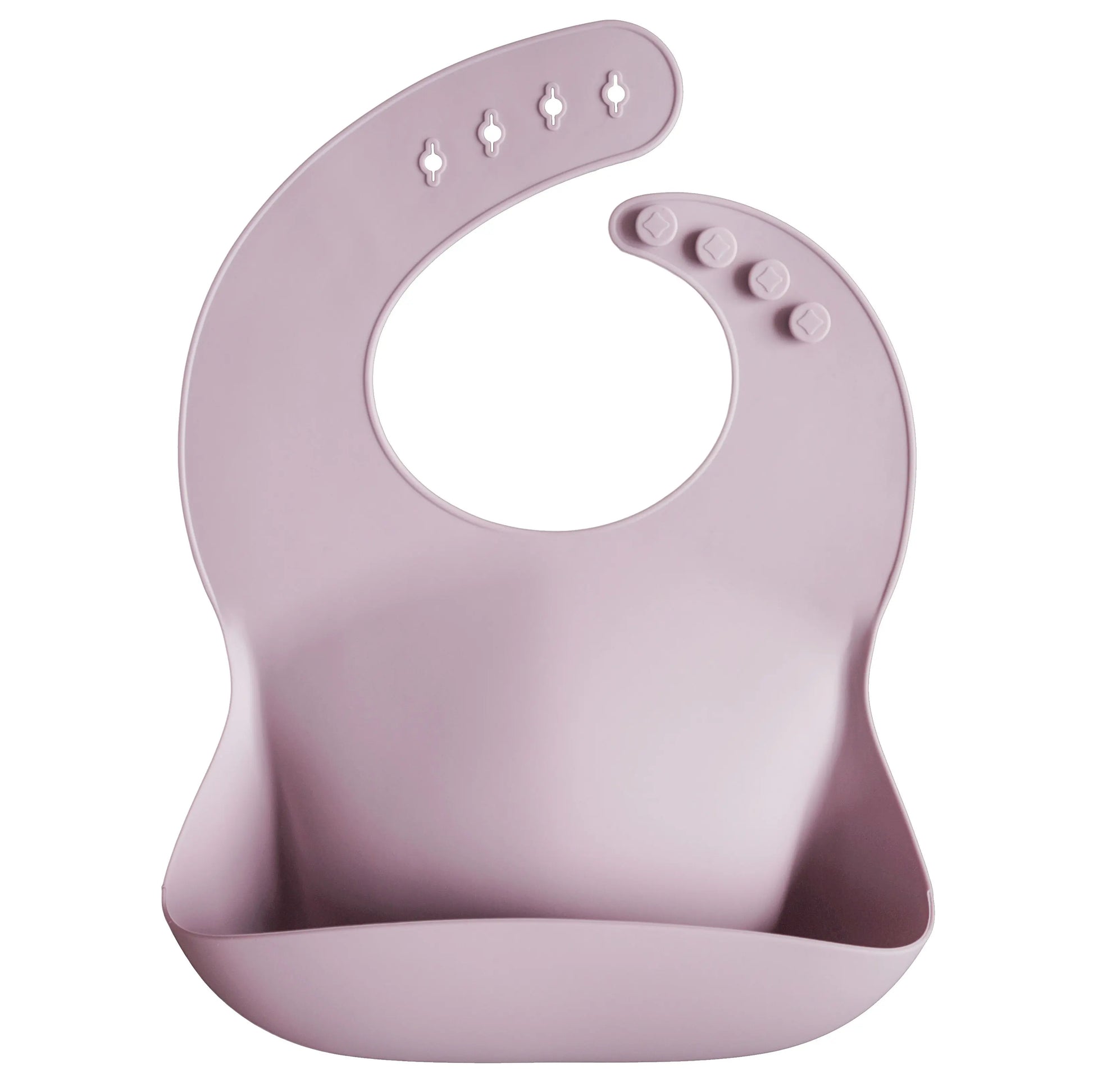 Silicone Baby Bib with Adjustable Neck Strap and Front Pocket for Easy Cleaning Mushie Everetts Place: Online Boutique