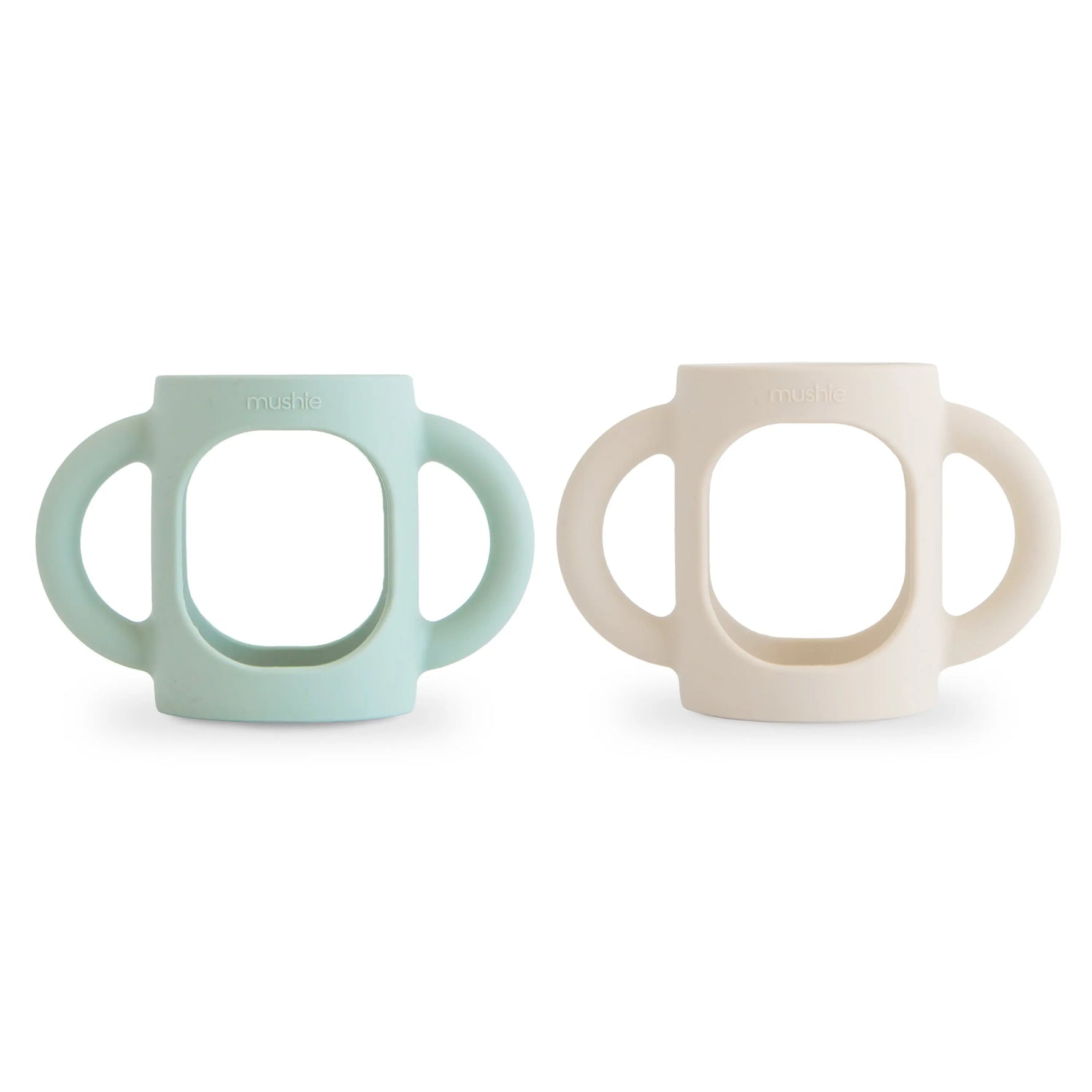 Mushie Silicone Bottle Handles for Baby Bottles Comfortable Grip Food Grade Silicone - Baby & Toddler > Nursing & Feeding > Baby Bottle Nipples & Liners > Baby Bottle Liners Silicone Bottle Handles