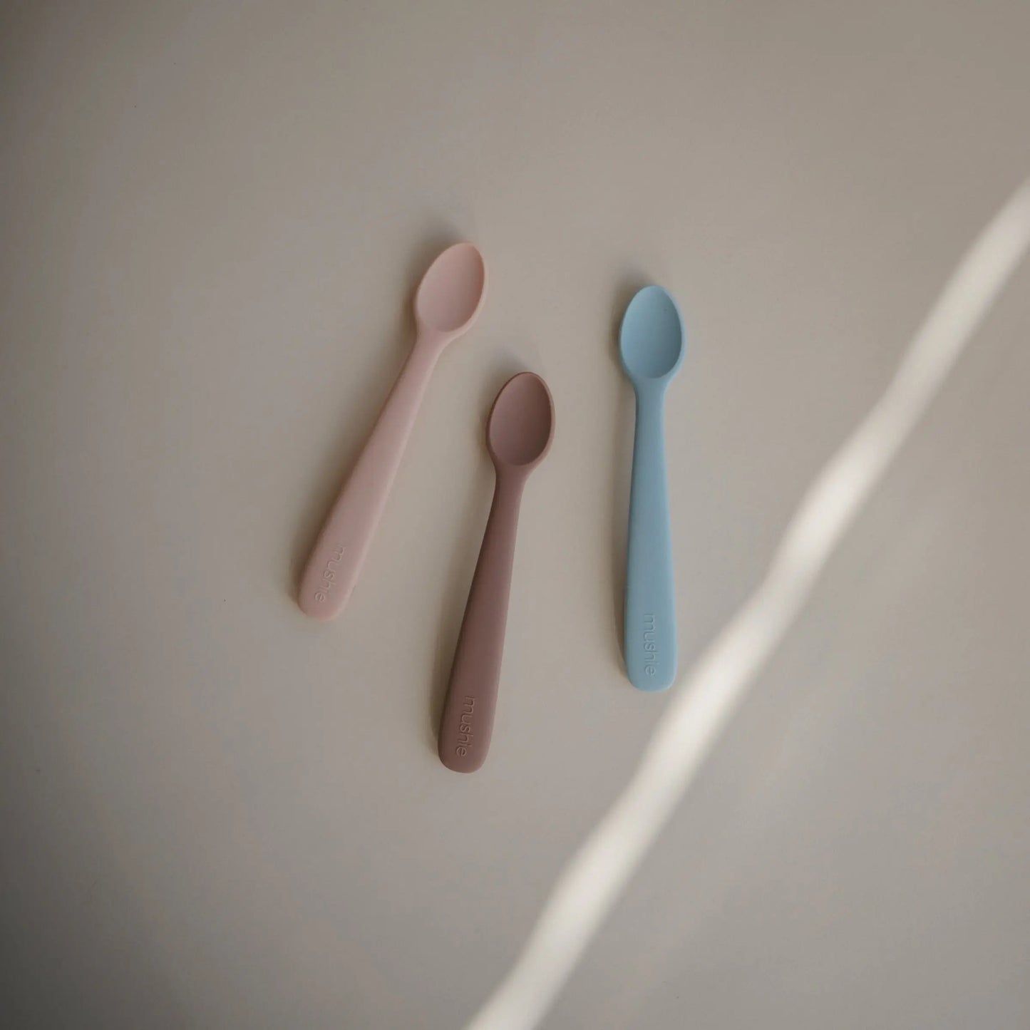 Silicone Feeding Spoons for Babies Soft Flexible Tip Safe and Comfortable Mealtime Essentials Mushie Everetts Place: Online Boutique