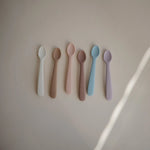 Mushie Silicone Feeding Spoons for Babies Soft Flexible Tip Safe and Comfortable Mealtime Essentials - Baby & Toddler > Nursing & Feeding > Feeding Essentials > Feeding Spoons silicone tableware
