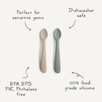 Mushie Silicone Feeding Spoons for Babies Soft Flexible Tip Safe and Comfortable Mealtime Essentials - Baby & Toddler > Nursing & Feeding > Feeding Essentials > Feeding Spoons silicone tableware