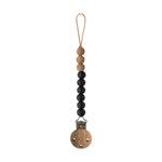 Mushie Silicone Pacifier Clip Eva with Faux Wood Clasp and Colorful Beads - Baby & Toddler > Baby Health > Pacifier Clips & Holders Pacifier Clip