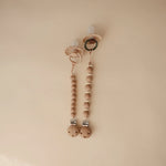 Mushie Silicone Pacifier Clip Eva with Faux Wood Clasp and Colorful Beads - Baby & Toddler > Baby Health > Pacifier Clips & Holders Pacifier Clip