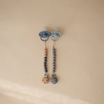 Mushie Silicone Pacifier Clip Eva with Faux Wood Clasp and Colorful Beads - Baby & Toddler > Baby Health > Pacifier Clips & Holders Pacifier Clip