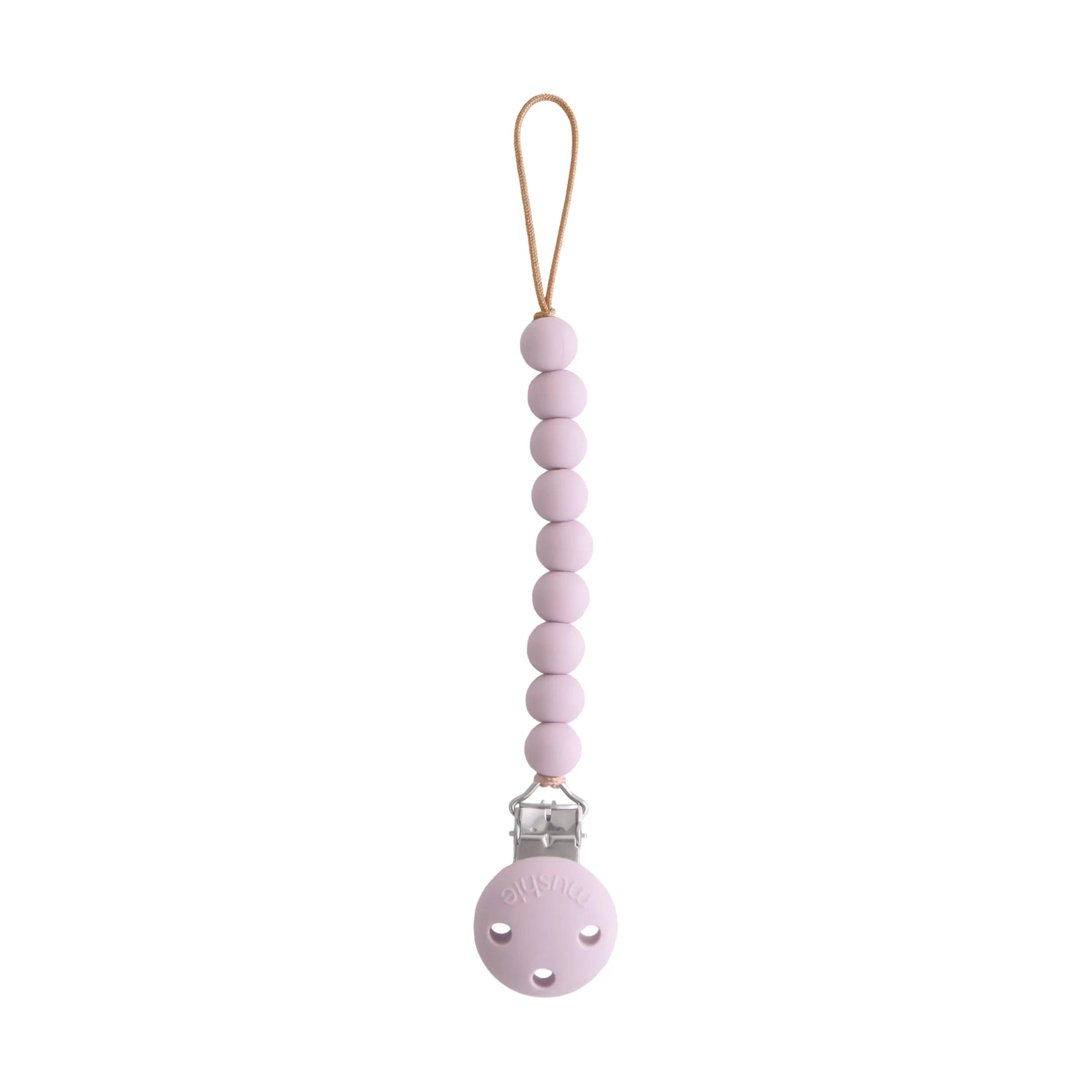 Mushie Silicone Pacifier Clip Hera Durable Food Grade Silicone Bead Design - Baby & Toddler > Baby Health > Pacifier Clips & Holders Pacifier Clip