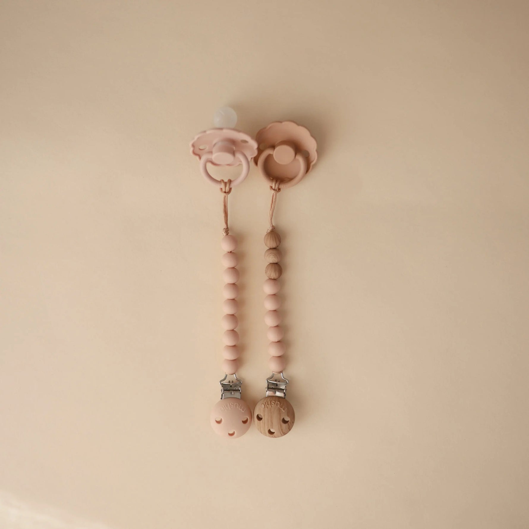 Mushie Silicone Pacifier Clip Hera Durable Food Grade Silicone Bead Design - Baby & Toddler > Baby Health > Pacifier Clips & Holders Pacifier Clip