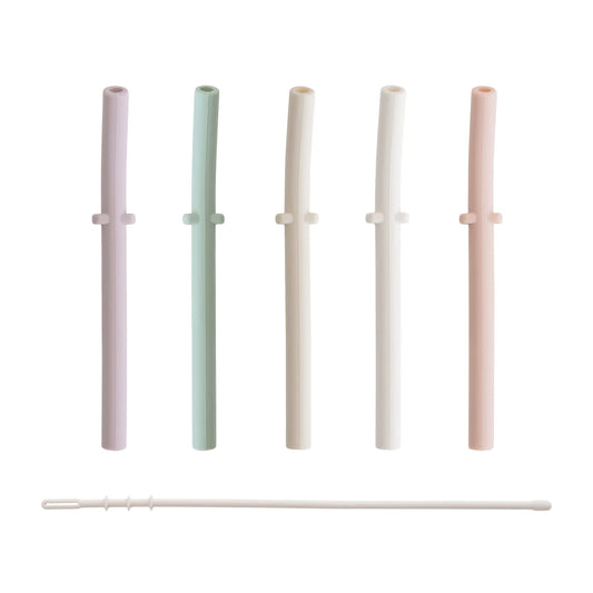 Silicone Replacement Straws 5 Pack for Mushie Silicone Training Cup Mushie Everetts Place: Online Boutique
