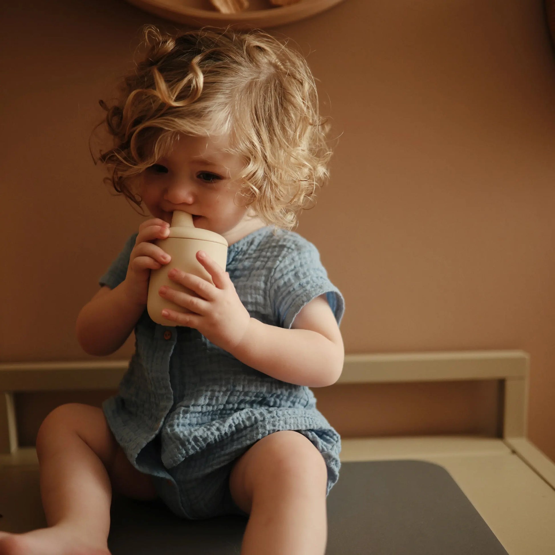 Silicone Sippy Cup for Toddlers Leak Resistant Easy Grip Design Mushie Everetts Place: Online Boutique