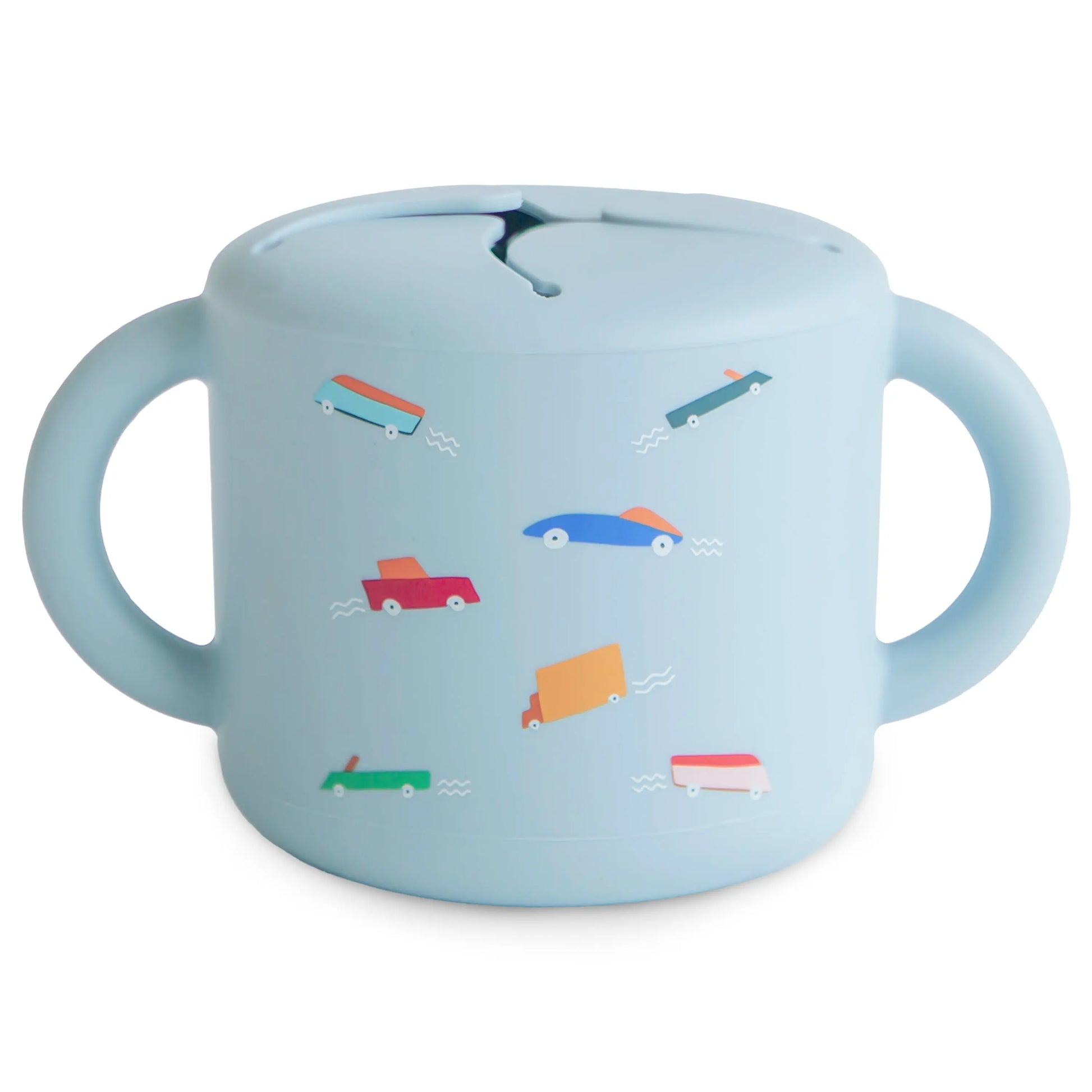 Silicone Snack Cup with Easy Grip Handles Spill Proof Design for Toddlers Mushie Everetts Place: Online Boutique