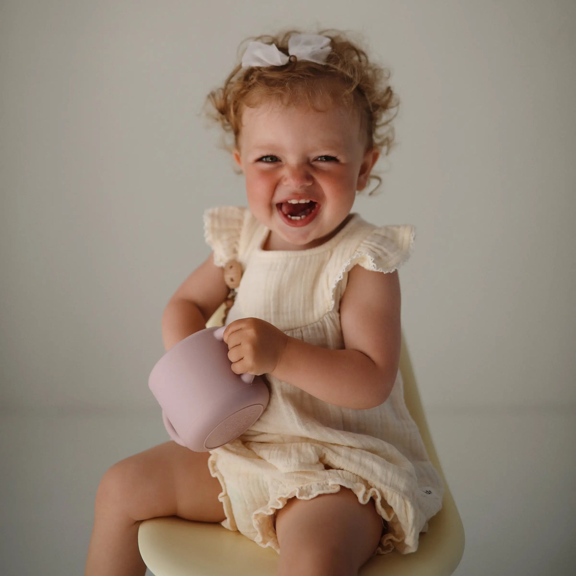 Silicone Snack Cup with Easy Grip Handles Spill Proof Design for Toddlers Mushie Everetts Place: Online Boutique