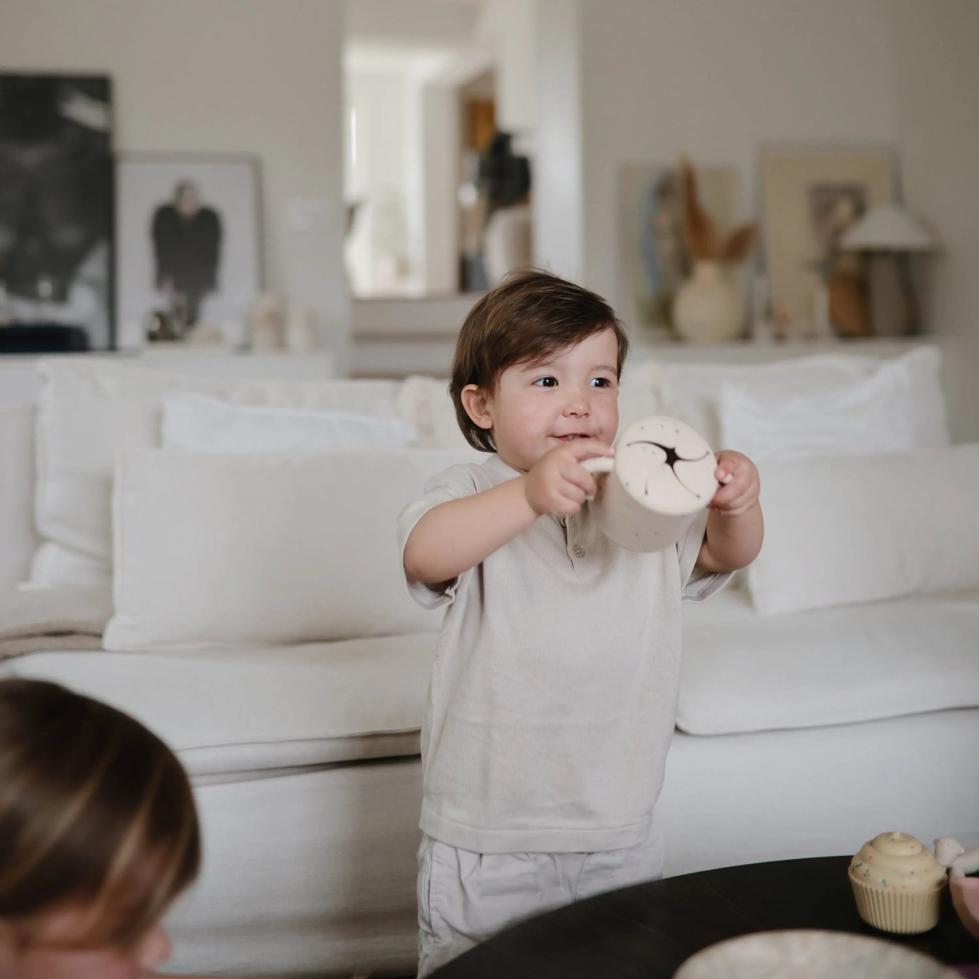 Silicone Snack Cup with Easy Grip Handles Spill Proof Design for Toddlers Mushie Everetts Place: Online Boutique