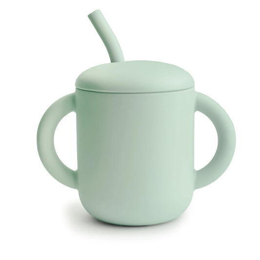 Silicone Training Cup with Straw for Toddlers and Babies Mushie