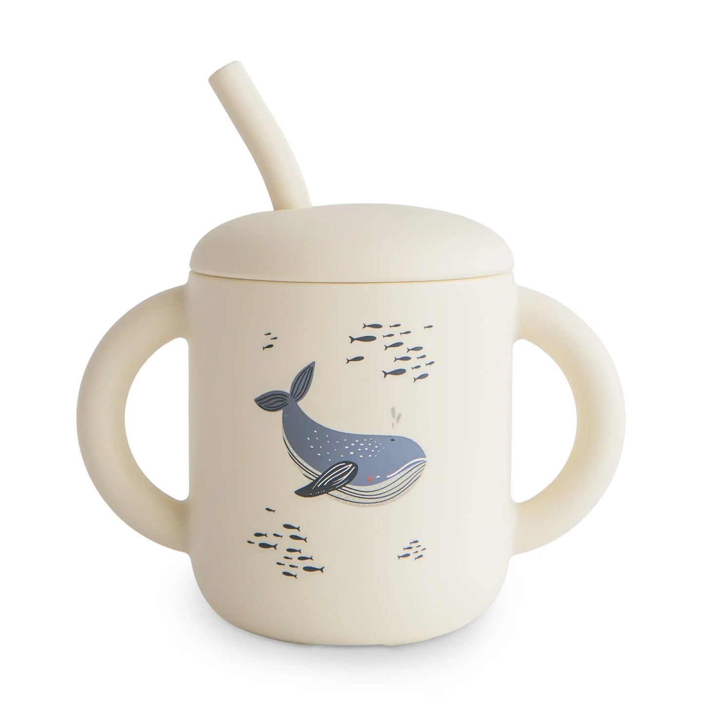 Silicone Training Cup with Straw for Toddlers and Babies Mushie